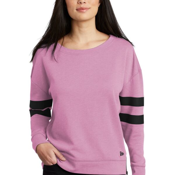 Ladies Tri Blend Fleece Varsity Crew Thumbnail