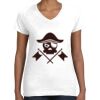 Women's Fine Jersey V-Neck Tee Thumbnail